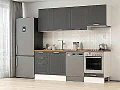 Alvinka 230X210 Cm Mbr_C Mutfak Dolabı Antrasit - Suntalam