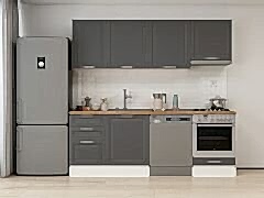 Alvinka 230X210 Cm Mbr_C Mutfak Dolabı Antrasit - Mdf