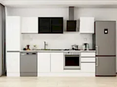 Alvinka 305X210 Cm High Gloss Mutfak Dolabı Mb-E90B45S50-3 High Gloss | Beyaz - Suntalam