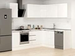 Alvinka 250-200X222 Cm Hg_J Köşe Mutfak Dolabı Beyaz - Mdf