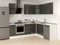 Alvinka 250-200X222 Cm Hg_J Köşe Mutfak Dolabı Antrasit - Suntalam