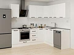 Alvinka 250-200X222 Cm Mbr_A Köşe Mutfak Dolabı Beyaz - Suntalam