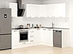 Alvinka 250-200X222 Cm Mbr_A Köşe Mutfak Dolabı Beyaz - Suntalam