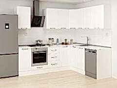 Alvinka 250-200X222 Cm Mbr_A Köşe Mutfak Dolabı Beyaz - Mdf