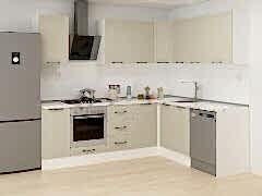 Alvinka 250-200X222 Cm Mbr_A Köşe Mutfak Dolabı Kumtaşı - Suntalam