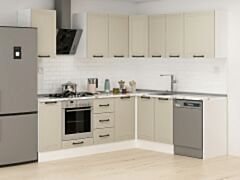 Alvinka 250-200X222 Cm Mbr_A Köşe Mutfak Dolabı Kumtaşı - Suntalam