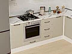 Alvinka 250-200X222 Cm Mbr_A Köşe Mutfak Dolabı Kumtaşı - Suntalam