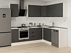 Alvinka 250-200X222 Cm Mbr_B Köşe Mutfak Dolabı Antrasit - Suntalam