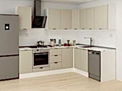 Alvinka 250-200X222 Cm Mbr_B Köşe Mutfak Dolabı Kumtaşı - Suntalam