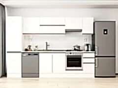 Alvinka 300X210 Cm High Gloss Mutfak Dolabı Mb-E90B50S40-1 High Gloss | Beyaz - Mdf