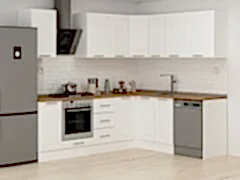 Alvinka 250-200X222 Cm Mbr_C Köşe Mutfak Dolabı Beyaz - Suntalam