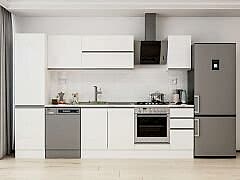 Alvinka 300X210 Cm High Gloss Mutfak Dolabı Mb-E90B50S40-2 High Gloss | Beyaz - Suntalam