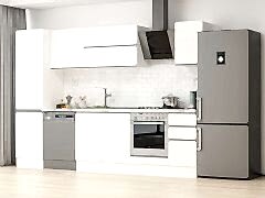 Alvinka 300X210 Cm High Gloss Mutfak Dolabı Mb-E90B50S40-2 High Gloss | Beyaz - Suntalam