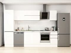 Alvinka 300X210 Cm High Gloss Mutfak Dolabı Mb-E90B50S40-2 High Gloss | Beyaz - Mdf