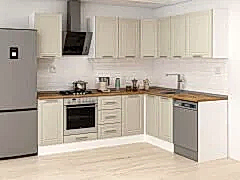 Alvinka 250-200X222 Cm Mbr_C Köşe Mutfak Dolabı Kumtaşı - Suntalam