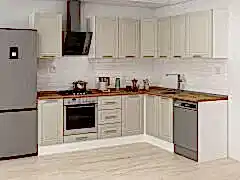 Alvinka 250-200X222 Cm Mbr_C Köşe Mutfak Dolabı Kumtaşı - Mdf