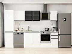 Alvinka 300X210 Cm High Gloss Mutfak Dolabı Mb-E90B50S40-3 High Gloss | Beyaz - Suntalam