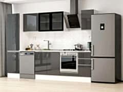 Alvinka 300X210 Cm High Gloss Mutfak Dolabı Mb-E90B50S40-3 High Gloss | Antrasit - Mdf