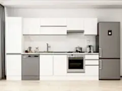 Alvinka 305X210 Cm High Gloss Mutfak Dolabı Mb-E90B50S45-1 High Gloss | Beyaz - Suntalam