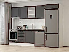 Alvinka 310X220 Cm Mbr_A Mutfak Dolabı Antrasit - Mdf