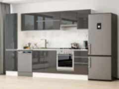 Alvinka 305X210 Cm High Gloss Mutfak Dolabı Mb-E90B50S45-1 High Gloss | Antrasit - Mdf