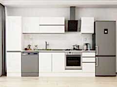 Alvinka 305X210 Cm High Gloss Mutfak Dolabı Mb-E90B50S45-2 High Gloss | Beyaz - Suntalam