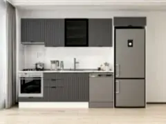 Alvinka 310X220 Cm Mbr_B Mutfak Dolabı Antrasit - Mdf