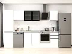 Alvinka 305X210 Cm High Gloss Mutfak Dolabı Mb-E90B50S45-3 High Gloss | Beyaz - Mdf