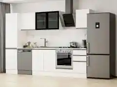 Alvinka 305X210 Cm High Gloss Mutfak Dolabı Mb-E90B50S45-3 High Gloss | Beyaz - Mdf