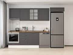 Alvinka 310X220 Cm Mbr_C Mutfak Dolabı Antrasit - Mdf