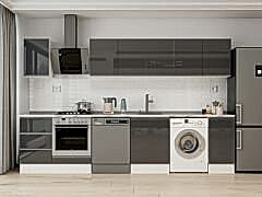 Alvinka 330X210 Cm Hg_J Mutfak Dolabı Antrasit - Suntalam