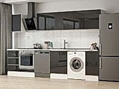 Alvinka 330X210 Cm Hg_J Mutfak Dolabı Antrasit - Mdf