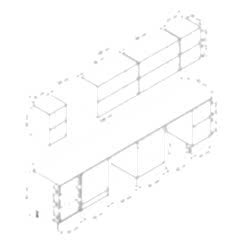 Alvinka 330X210 Cm Mbr_A Mutfak Dolabı Antrasit - Suntalam