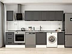 Alvinka 330X210 Cm Mbr_A Mutfak Dolabı Antrasit - Mdf