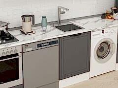 Alvinka 330X210 Cm Mbr_A Mutfak Dolabı Antrasit - Mdf