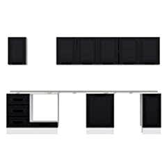 Alvinka 330X210 Cm Mbr_A Mutfak Dolabı Antrasit - Mdf