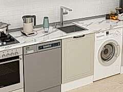 Alvinka 330X210 Cm Mbr_A Mutfak Dolabı Kumtaşı - Mdf