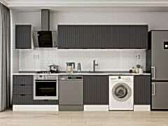 Alvinka 330X210 Cm Mbr_B Mutfak Dolabı Antrasit - Mdf