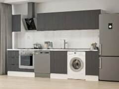 Alvinka 330X210 Cm Mbr_B Mutfak Dolabı Antrasit - Mdf