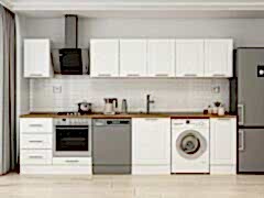 Alvinka 330X210 Cm Mbr_C Mutfak Dolabı Beyaz - Mdf