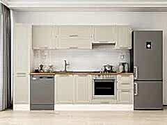 Alvinka 290X210 Cm Klasik Mebran Mutfak Dolabı Mb-E90B40S40-1 Mebran | Kumtaşı - Mdf