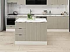 Alvinka 120 Cm Mbr_B Ada Mutfak Dolabı Beyaz Kumtaşı Suntalam