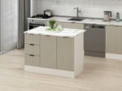 Alvinka 120 Cm Mbr_B Ada Mutfak Dolabı Beyaz Kumtaşı Suntalam