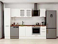 Alvinka 290X210 Cm Klasik Mebran Mutfak Dolabı Mb-E90B40S40-3 Mebran | Beyaz - Suntalam