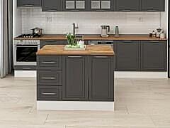 Alvinka 120 Cm Mbr_C Ada Mutfak Dolabı Beyaz Antrasit Suntalam