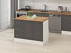 Alvinka 120 Cm Mbr_C Ada Mutfak Dolabı Beyaz Antrasit Suntalam