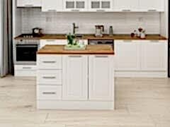 Alvinka 120 Cm Mbr_C Ada Mutfak Dolabı Beyaz Beyaz Suntalam