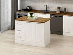 Alvinka 120 Cm Mbr_C Ada Mutfak Dolabı Beyaz Beyaz Suntalam