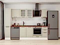 Alvinka 290X210 Cm Klasik Mebran Mutfak Dolabı Mb-E90B40S40-3 Mebran | Kumtaşı - Mdf