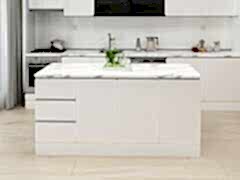 Alvinka 180 Cm Hg_J Ada Mutfak Dolabı Beyaz Beyaz Suntalam